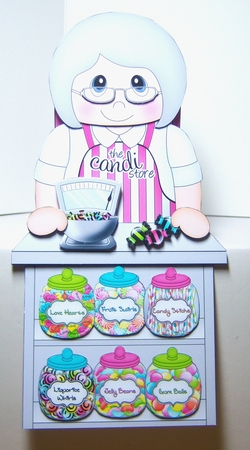 3D on the Shelf Card Kit - Candi Shop Old Lady Gladys by Katie Silver