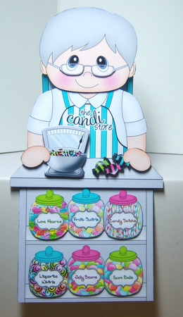 3D on the Shelf Card Kit - Candi Shop Old Man Hubert by Katie Silver