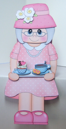 3D on the Shelf Card Kit - Gossip Galz Coffee & Cake Carmen by Katie Silver
