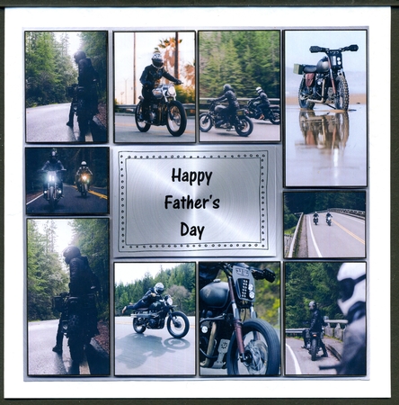 Biker Bike Motorbike Photo Collage Card Mini Kit by Katie Silver
