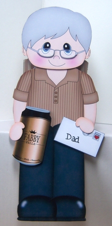 3D On the Shelf Card Kit - Dad Duncan is a Fabby Fella with a Can of Beer by Katie Silver