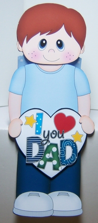 3D On the Shelf Card Kit - Taylor has a Heart for Dad to show that he Loves Him by Katie Silver