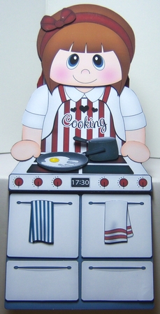 3D On the Shelf Card Kit - Little Cook Marielle is a whiz in the Kitchen by Katie Silver