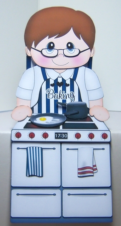 3D On the Shelf Card Kit - Little Cook Linwood is a whiz in the Kitchen by Katie Silver