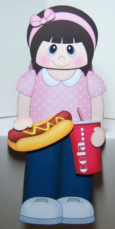 3D On the Shelf Card Kit - Its Take Away Night and Teenager Tayna enjoys a Hot Dog & Cola by Katie Silver