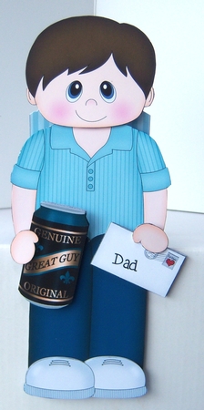 3D On the Shelf Card Kit - Dad Dorian is a Great Guy with a Can of Beer by Katie Silver