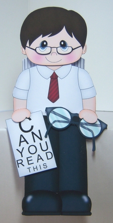 3D On the Shelf Card Kit - Little EyeZone Optician or Optical Assistant Antoine by Katie Silver