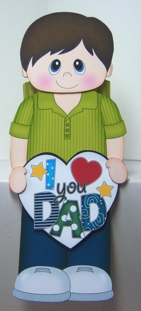 3D On the Shelf Card Kit - Dad Dorian has a Heart by Katie Silver