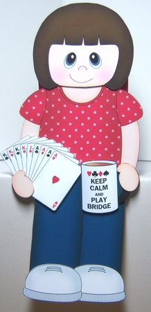 3D On the Shelf Card Kit - Card Player Luanne enjoys a rubber of Bridge by Katie Silver