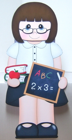 3D On the Shelf Card Kit - Miss Brown the Teacher by Katie Silver