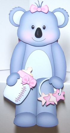 3D On the Shelf Card Kit - Little Baby Koala Bear Kitkat by Katie Silver