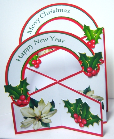 Cascade Deluxe- Poinsettias and Holly by Katie Silver