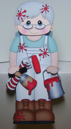 3D On the Shelf Card Kit - Little Old Man Painter & Decorator Roderick by Katie Silver