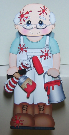 3D On the Shelf Card Kit - Little Old Man Painter & Decorator Harrison by Katie Silver