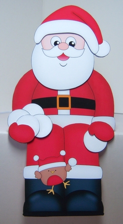 3D On the Shelf Card Kit - Christmas Santa has a Snowball Fight by Katie Silver