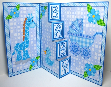 Step card Baby Boy by Katie Silver