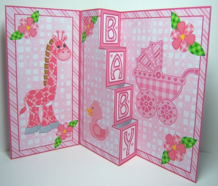 Step card  Baby Girl by Katie Silver