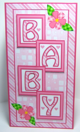 Step card  Baby Girl by Katie Silver