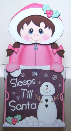 On the Shelf Sleeps Till Santa Card Kit - Cute Little Christmas Eskimo by Katie Silver