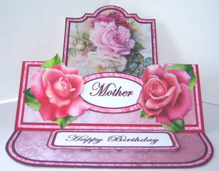 Easel pop-up Vintage Roses by Katie Silver