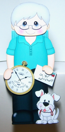 3D On the Shelf Card Kit - Steven is Happily Retired by Katie Silver