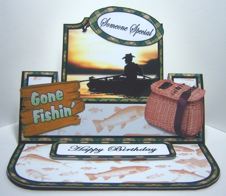 Easel pop-up  Gone Fishin by Katie Silver