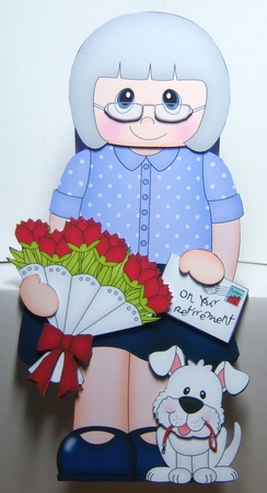 3D On the Shelf Card Kit - Gena is Happily Retired by Katie Silver