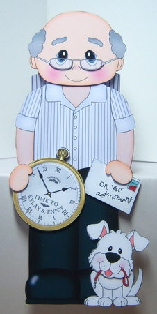 3D On the Shelf Card Kit - Neal is Happily Retired by Katie Silver