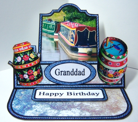 Easel pop-up   Canal Barges by Katie Silver