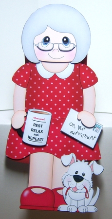 3D On the Shelf Card Kit - Laticha is Happily Retired by Katie Silver