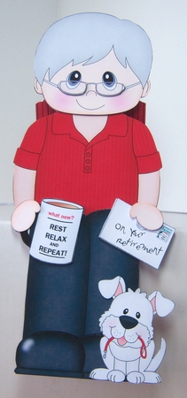 3D On the Shelf Card Kit - Greggor is Happily Retired by Katie Silver