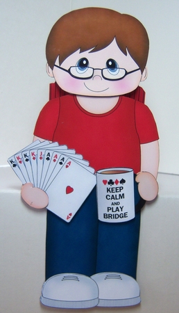 3D On the Shelf Card Kit - Card Player Micah enjoys a rubber of Bridge by Katie Silver
