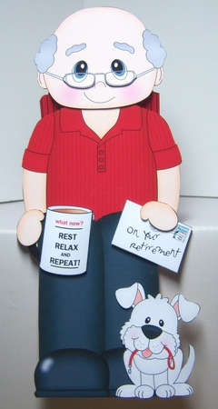 3D On the Shelf Card Kit - Johnny is Happily Retired by Katie Silver