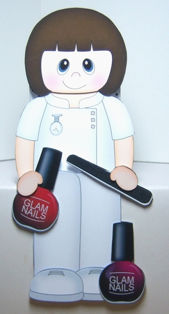 3D On the Shelf Card Kit - Little Glam Nails Nail Technician Mags by Katie Silver