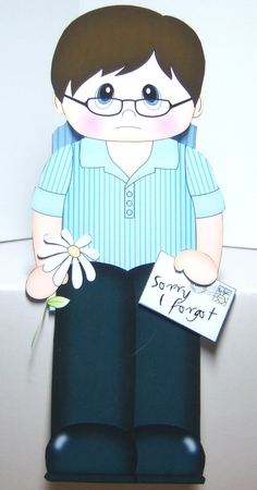 3D On the Shelf Card Kit - Philby is very Sorry, Sympathy, Belated Birthday by Katie Silver