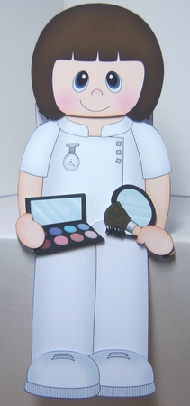 3D On the Shelf Card Kit - The Pamper Palace Beauty Therapist Luise by Katie Silver