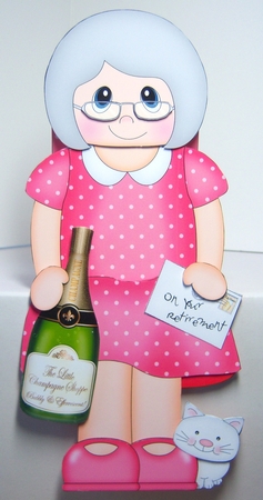 3D On the Shelf Card Kit - Josefine is Happily Retired by Katie Silver
