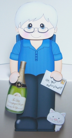 3D On the Shelf Card Kit - Travis is Happily Retired by Katie Silver