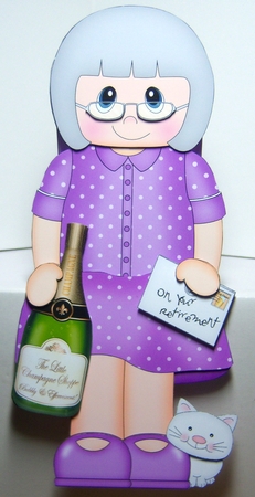 3D On the Shelf Card Kit - Brigette is Happily Retired by Katie Silver