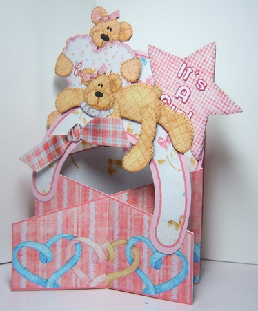 Its a girl teddy bear cascade deluxe mini kit by Katie Silver