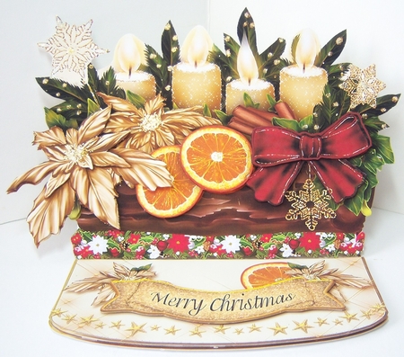 Christmas Candle Arrangement in Gold by Katie Silver