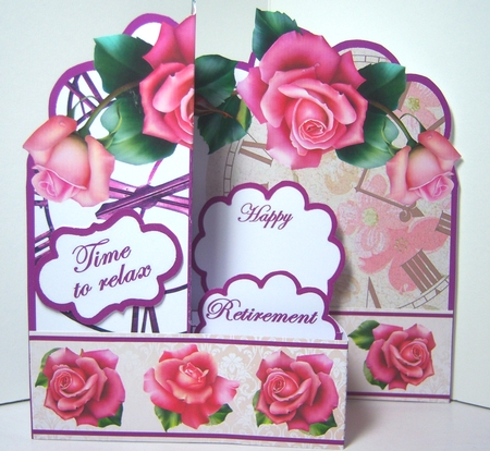 Z-Fold pop-up  Retirement Roses by Katie Silver