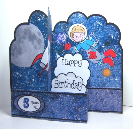 Z-Fold pop-up  Space 5-10 years old by Katie Silver