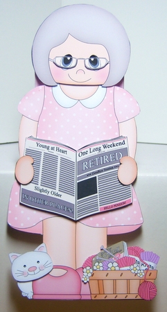 3D On the Shelf Card Kit - Nelda is Happily Retired by Katie Silver