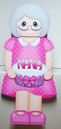 3D Relations Birthday Cake Decoupage Sheet by Katie Silver