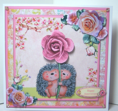 Hedgehog Love Mini Kit & Decoupage - Wedding / Anniversary / Valentines / Engagement by Katie Silver