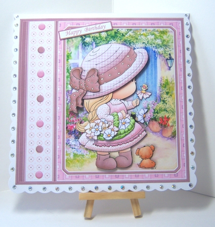IZZYS SPRING STROLL 7.5 Decoupage & Insert Mini Kit by Katie Silver