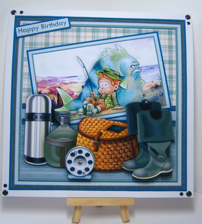 FISHING WHEN IN DOUBT EXAGGERATE 7.5 Decoupage Ages & Insert Mini Kit by Katie Silver