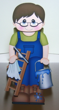 3D On the Shelf Card Kit - Little Squeeky Clean Window Cleaner Klien by Katie Silver