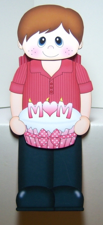 3D On the Shelf Card Kit - Little Boy Morgan has a Cake for Mum by Katie Silver